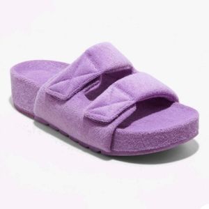 Platform Terry cloth sandals